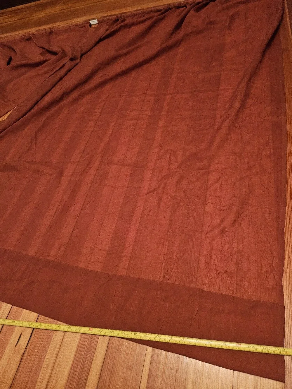 Sheer Orange Window Curtain Panels - 51x63 Lightweight Home Accent